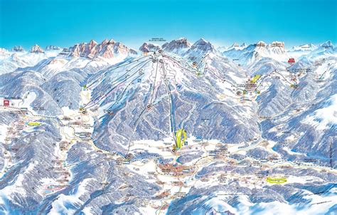 Skimap con piste e impianti del comprensorio Malcesine 